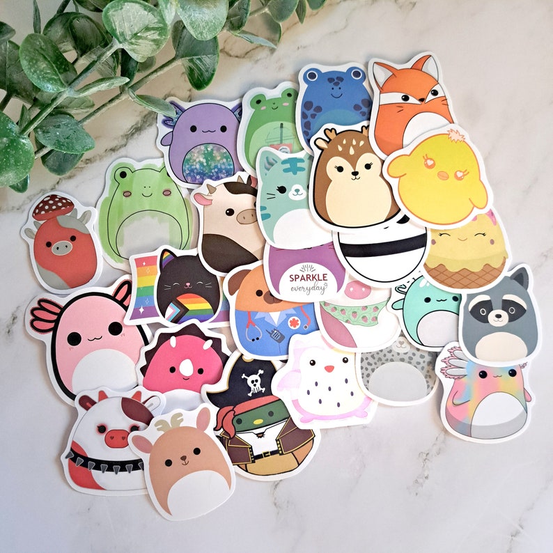 Squishmallow Sticker Bundle Waterproof Vinyl Laptop Phone Case Planner ...