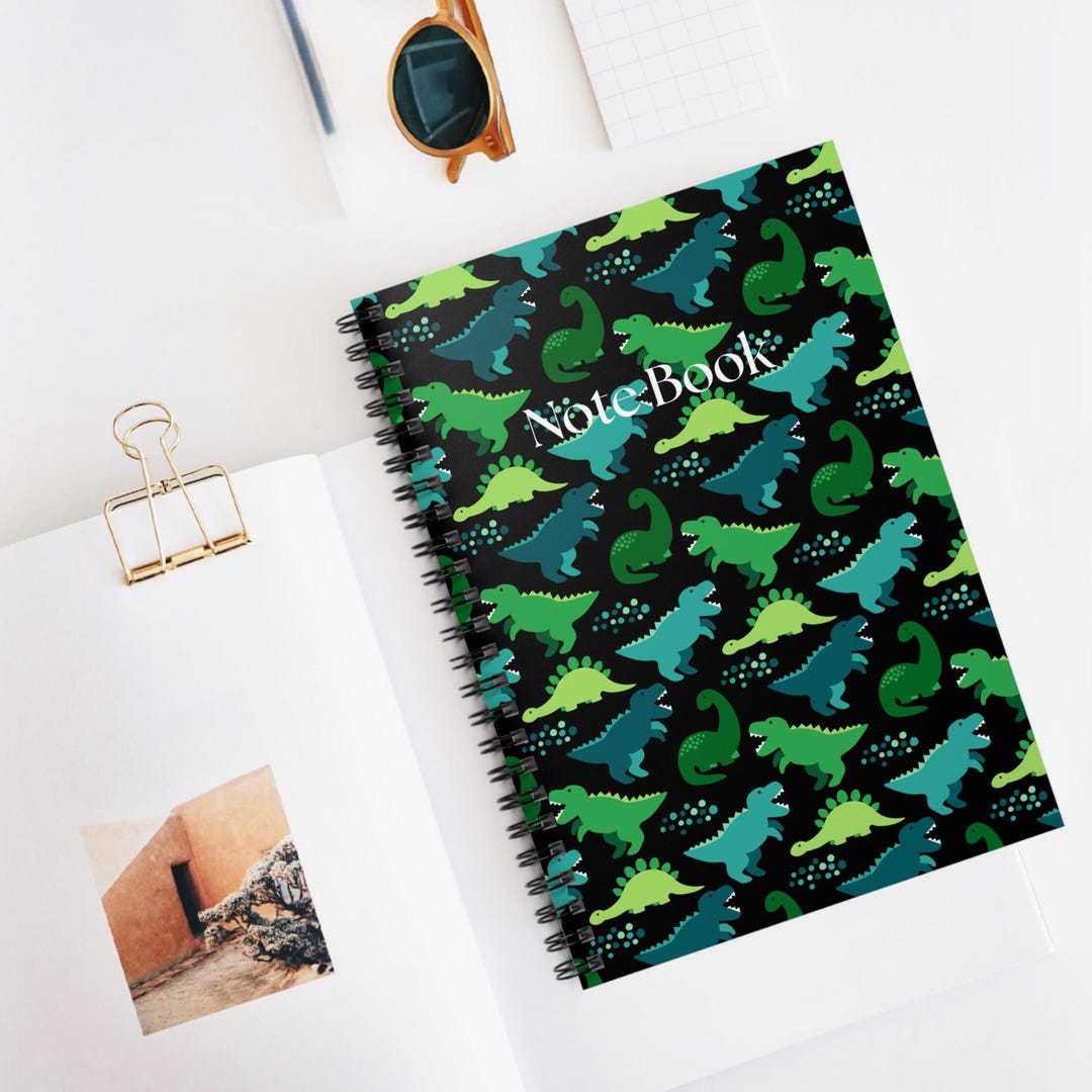 Notebook Lizard Dino-themed Spiral Notebook - Perfect for Kids, Jurassic Fans, School ...