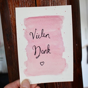 Grußkarte - Vielen Dank - aquarell