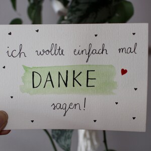 Grußkarte - Ich wollte einfach mal Danke sagen - aquarell