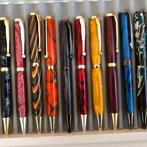 Hand Turned Pens Handmade Pens Pens Wood/acrylic Pens Etsy
