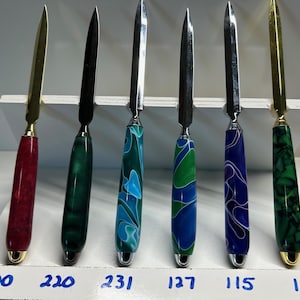 Hand Turned Acrylic Letter Opener, Letter Opener, Handmade Letter Opener