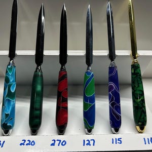 Hand Turned Acrylic Letter Opener, Letter Opener, Handmade Letter Opener