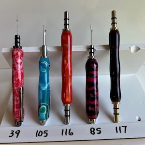 Hand Turned Acrylic Seam Ripper, Seam Ripper, Stiletto/Seam Ripper Combo, Stiletto end