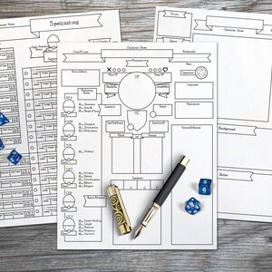 DnD Character Sheet: 5e TTRPG | Anfängerfreundliche Digitale DnD Geschenke | Last Minute Geschenk