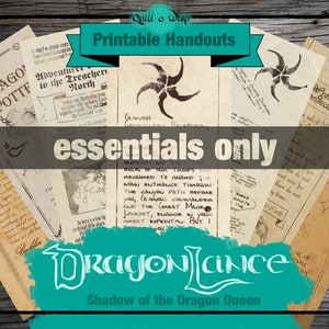 Digitale Dragonlance-hand-outs voor TTRPG- en D&D-liefhebbers