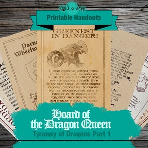 Hoard of the Dragon Queen Handouts | Tiamat | Faerun DnD Props | TTRPG Gifts | DnD Digital | DM Gifts