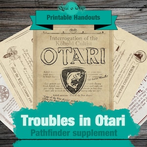 Problemen met Otari-hand-outs | Pathfinder 2e | Rollenspel Cadeaus | Pathfinder-cadeaus | Pathfinder Digitaal | DM-cadeaus
