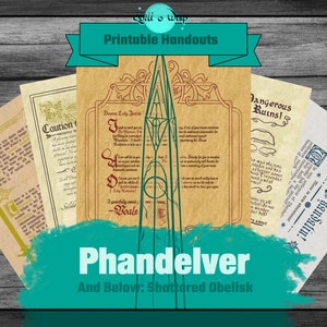 Phandelver Shattered Obelisk Printable DM Handouts DnD Props Set Gift
