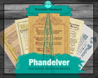 Phandelver Shattered Obelisk Printable DM Handouts DnD Props Set Gift