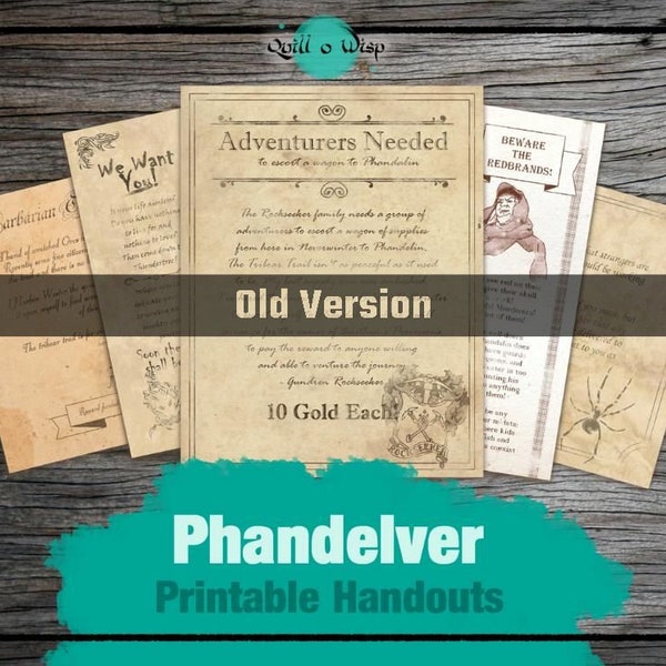 Old VersionLost Mine of Phandelver Flyers | A TTRPG Digital Download DM Gift | DnD Printable | DnD Digital | DM Gifts | DnD Props