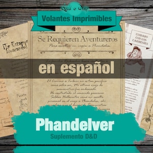 Lost Mine of Phandelver Handouts en español | A TTRPG Digital Download DM Gift | DnD Gifts | DnD Digital | DM Gifts | Last Minute Gift