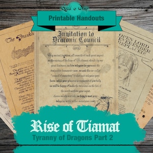 Rise of Tiamat Handouts | Tyranny of Dragons Pt.2 | Faerun DnD Props | TTRPG Gifts | DnD Digital | DM Gifts