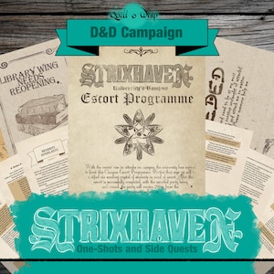 Strixhaven 5e Side Quests for D&D: Digital DM Download Gifts