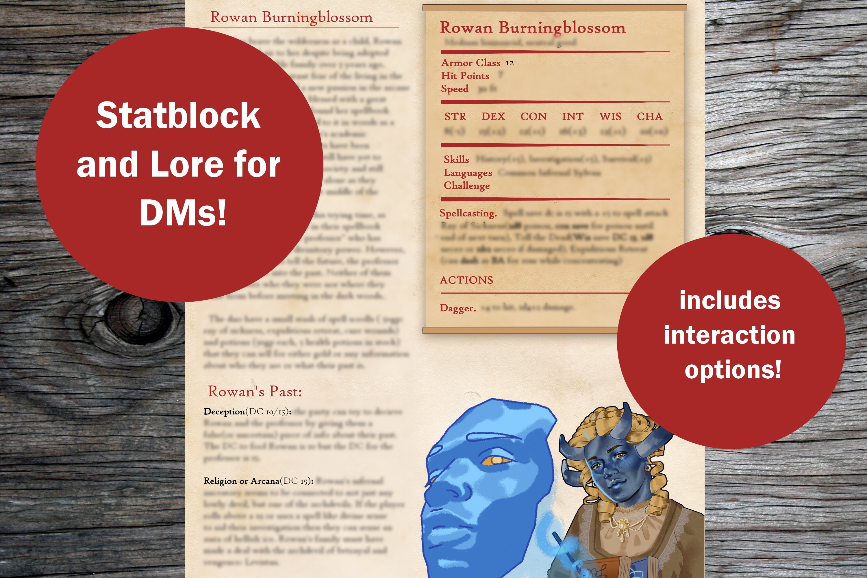 Premade Dnd Character for One Shot and DM Gifts TTRPG Dnd - Etsy Finland