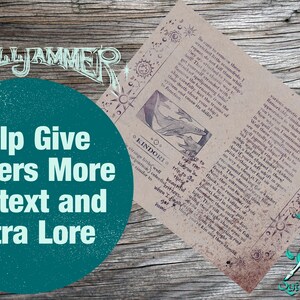 May include: A brown paper document with a hand-drawn illustration of two whales and the text "KINDORI" and "take the trip to the wellbead" on a wooden background. The text "SPELLJAMMER" is in the top left corner of the image.