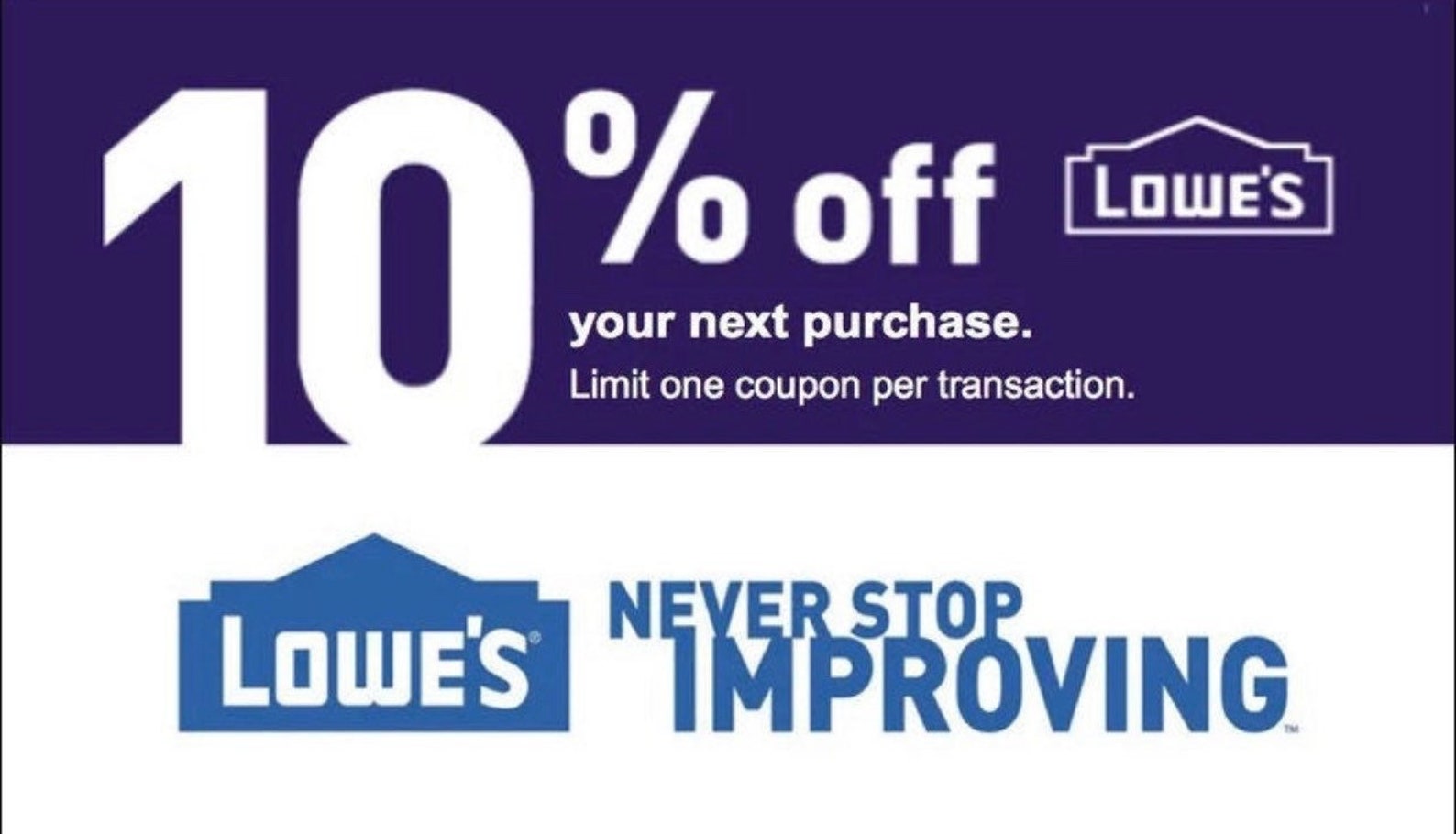 10 Lowes Coupon Online & Instore Printable Coupon Etsy