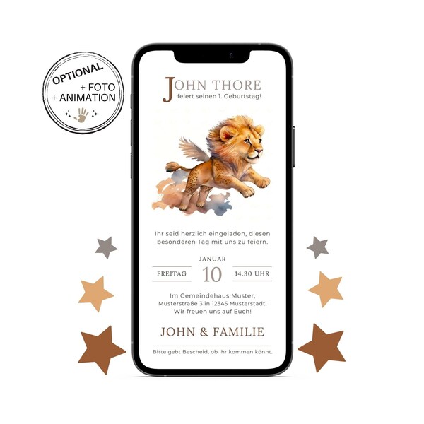 Lion king 1st birthday invitation Etsy Österreich
