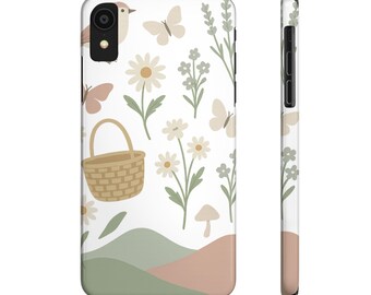 Beautiful Floral Slim Phone Cases - Nature-Inspired Design, Perfect for Spring and Gift Giving, Unique Accessories, Phone Protection