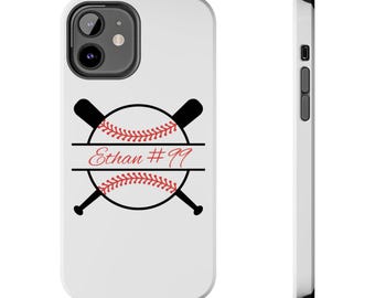 Baseball iPhone Case - Customizable Tough Phone Cases, Protective Phone Cover, Sports Fan Gift, Personalized Baseball Accessories, Player
