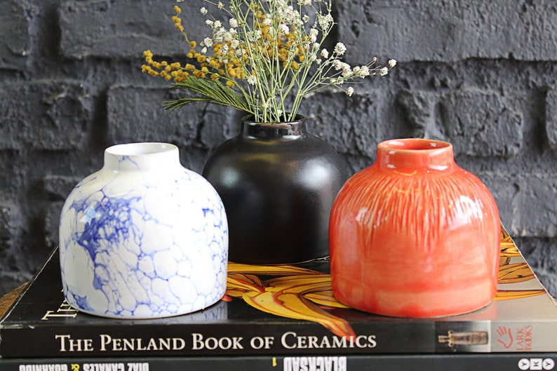 Minimalist Black Ceramic Vase Pampas Grass Vase Decor in Etsy