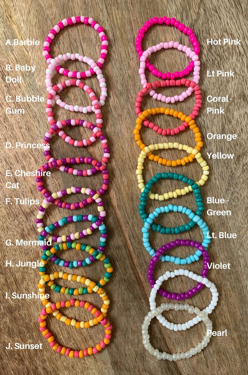 Kids Beaded Bracelets Girls & Toddlers Colorful Jewelry Stretch
