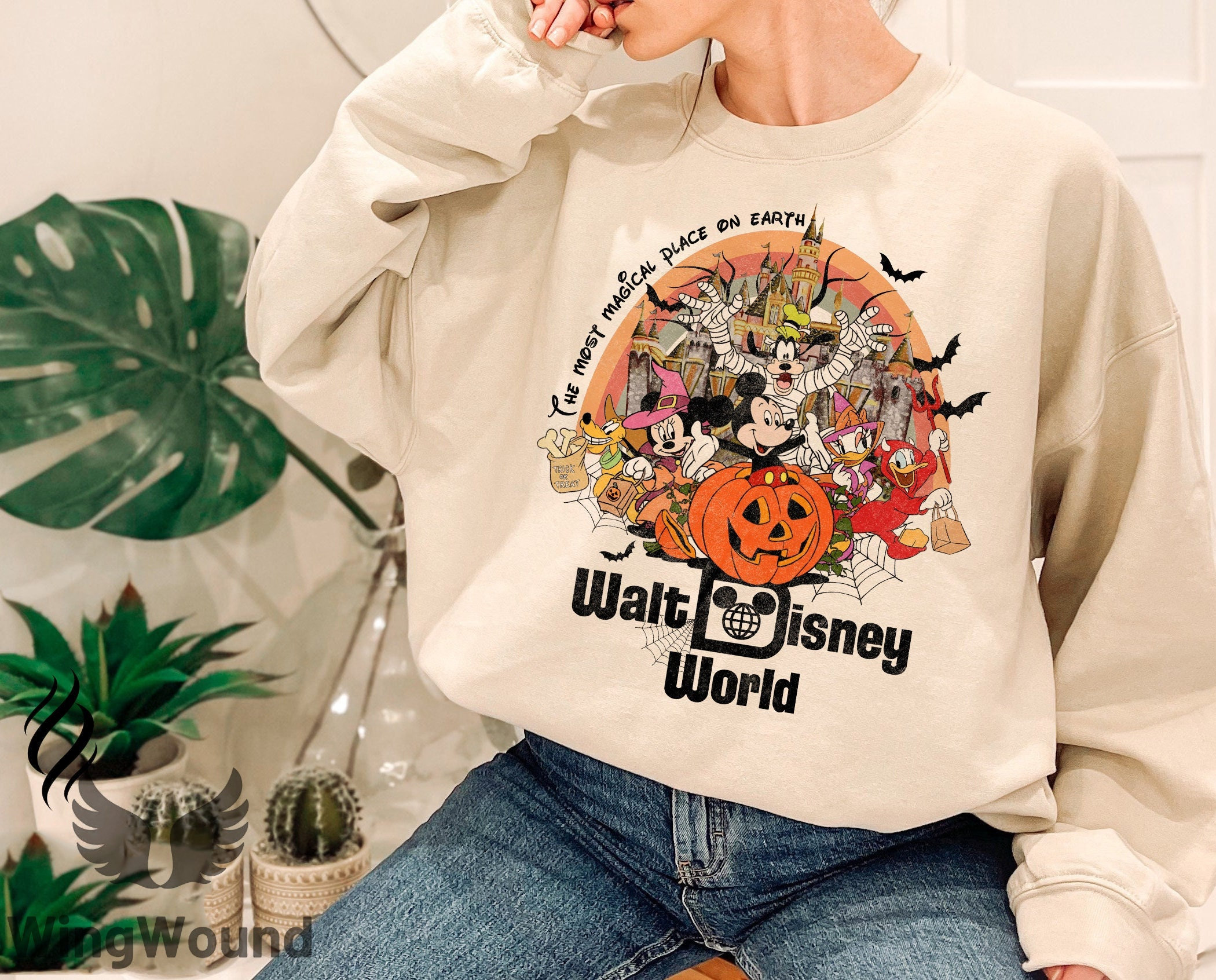 Vintage Disneyland Halloween Sweatshirt, Disney Halloween Merch