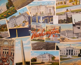 Lot of 10 Vintage Washington D.C. Postcards UNUSED for Invitations, Note Cards, Etc.