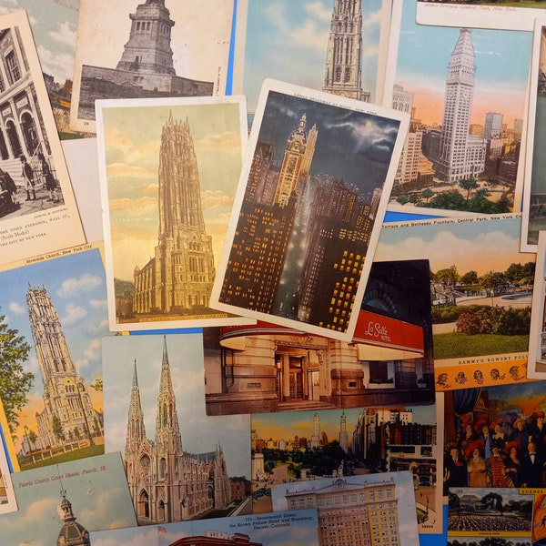 Lot of 10 Vintage New York City Postcards UNUSED for Invitations, Note Cards, Etc.