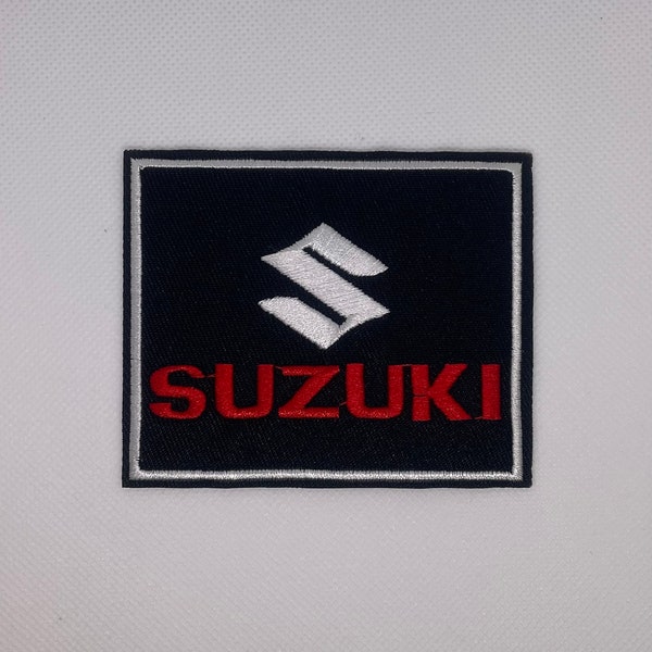Suzuki Patch Iron on or Sew on (Black & Red) 3”x3” inches. Make your own custom Suzuki Gear! Suzuki Racing, Suzuki Motorcycles-Free Shipping