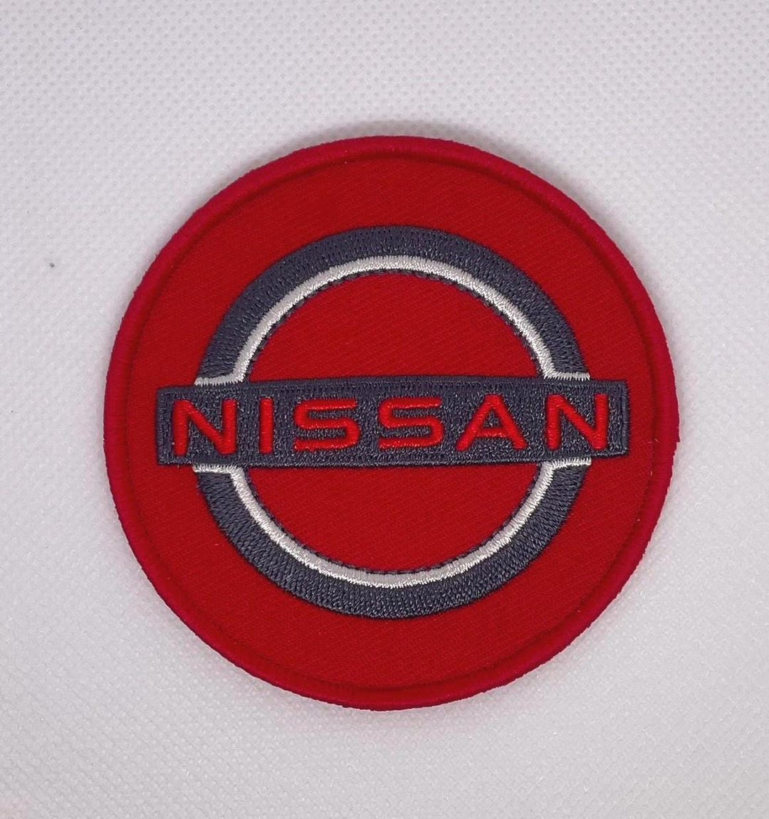 Nissan Logo Patch Iron on or Sew on (red & Black) 3” Inches
