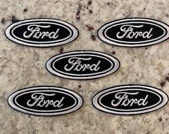 Ford Logo Embroidered Patch: Iron-On Applique (5-Pack)