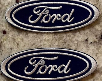 2x Black Ford Patches iron on