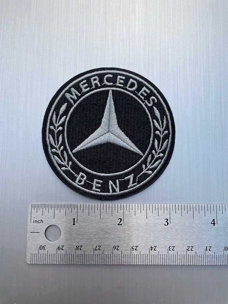 Mercedes Benz Patch Iron on or Sew on, Large size 3 inches Excellent Quality Patches Free Shipping image 1
