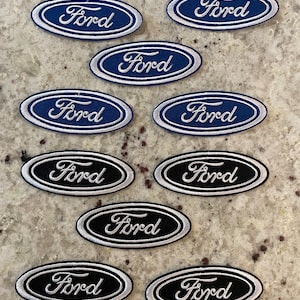 Ford Logo Embroidered Patch: Iron-On Applique (10-Pack)