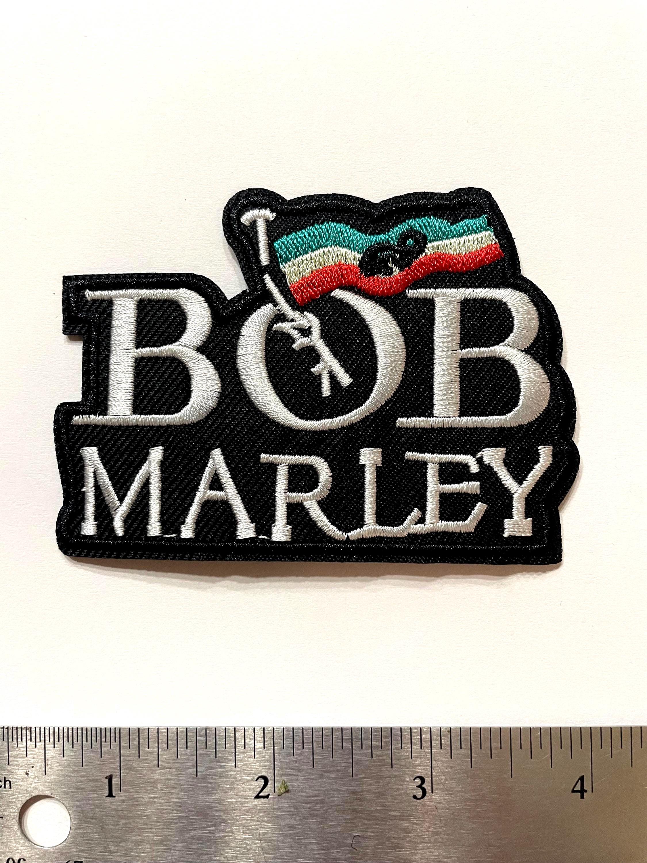 Bob Marley Embroidered Patch Iron on or Sew on 3.5” inches FREE SHIPPING  great quality cool patch, fun patch, work, positive quotes, reggae