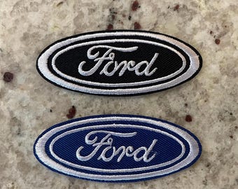 Ford Logo Embroidered Patch: Iron-On Badge (3.5", 2-Pack)