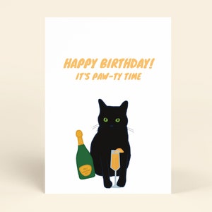 Cat Birthday Card Printable Birthday Card Funny Birthday Card Instant ...