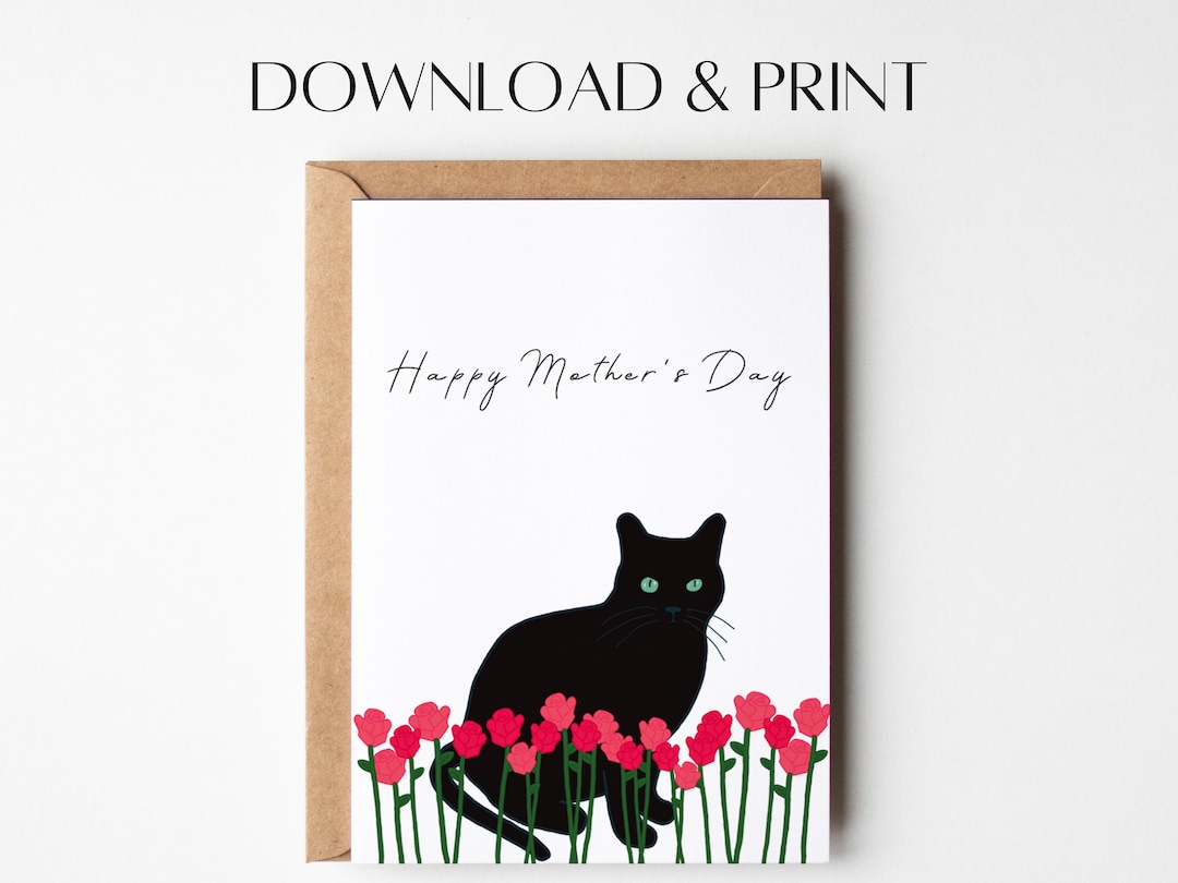 Cat Mother's Day Card | Happy Mother's Day | Funny Mother's Day Card ...