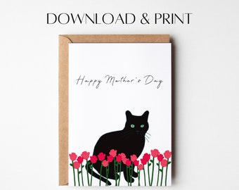 Cat Mother's Day Card | Happy Mother's Day | Funny Mother's Day Card | Printable Mother's Day Card | Instant Download | Cat Greeting Card