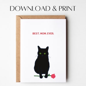 Cat Mother's Day Card | Funny Mother's Day Card | Printable Mother's Day Card | Instant Download | Cat Greeting Card