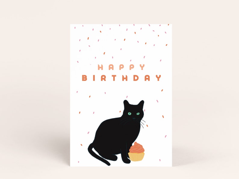 Cat Birthday Card Printable Birthday Card Funny Birthday Card Instant ...