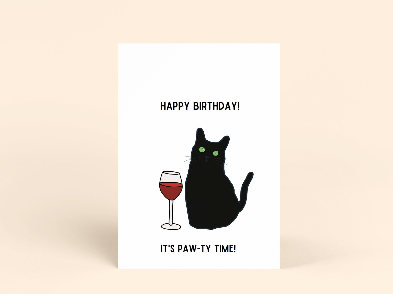 Black Cat Birthday Card Printable Birthday Card Funny Birthday Card ...