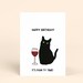 Black Cat Birthday Card Printable Birthday Card Funny - Etsy