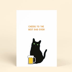 Cat Father's Day Card Printable Father's Day Card Instant Download Cat ...
