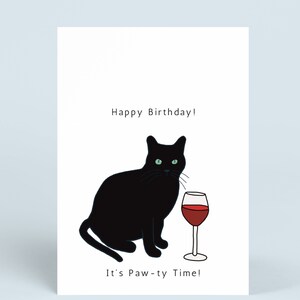 Black Cat Birthday Card | Printable Birthday Card | Funny Birthday Card ...