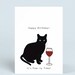 Black Cat Birthday Card | Printable Birthday Card | Funny Birthday Card ...
