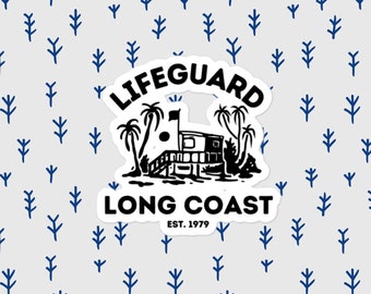 Lifeguard Long Coast Sticker