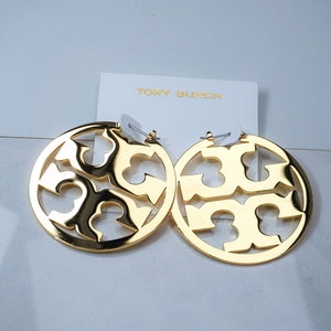 Tory Burch Miller Hoop Statement Earrings (18K Gold-Plated)