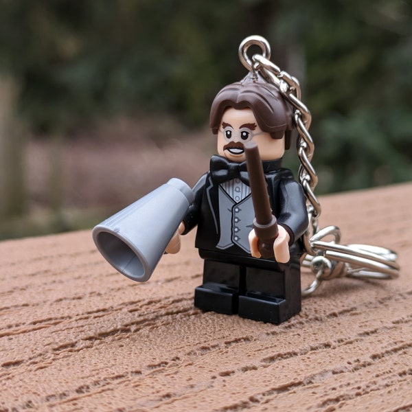 Professor Filius Flitwick minifigure keychain